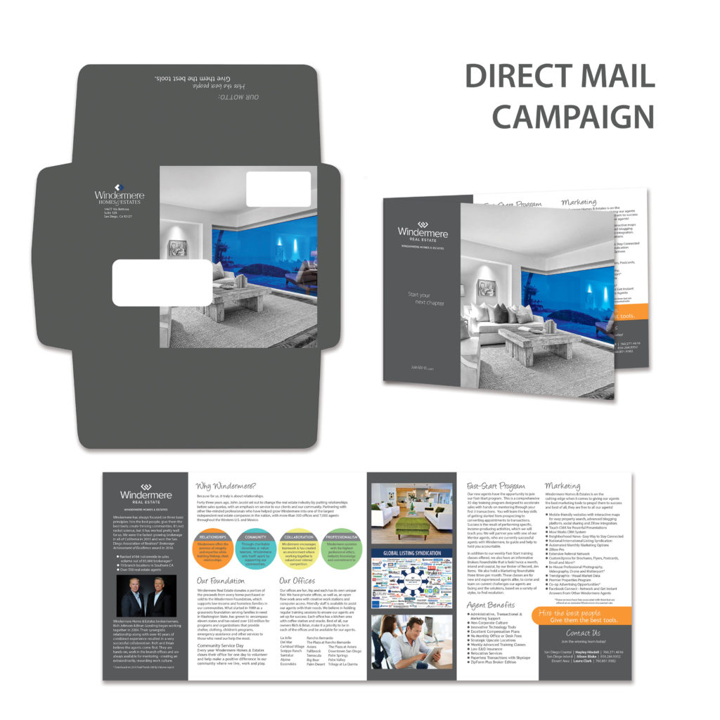 Creative Design for a Direct Mail Campaign to new real estate licensees