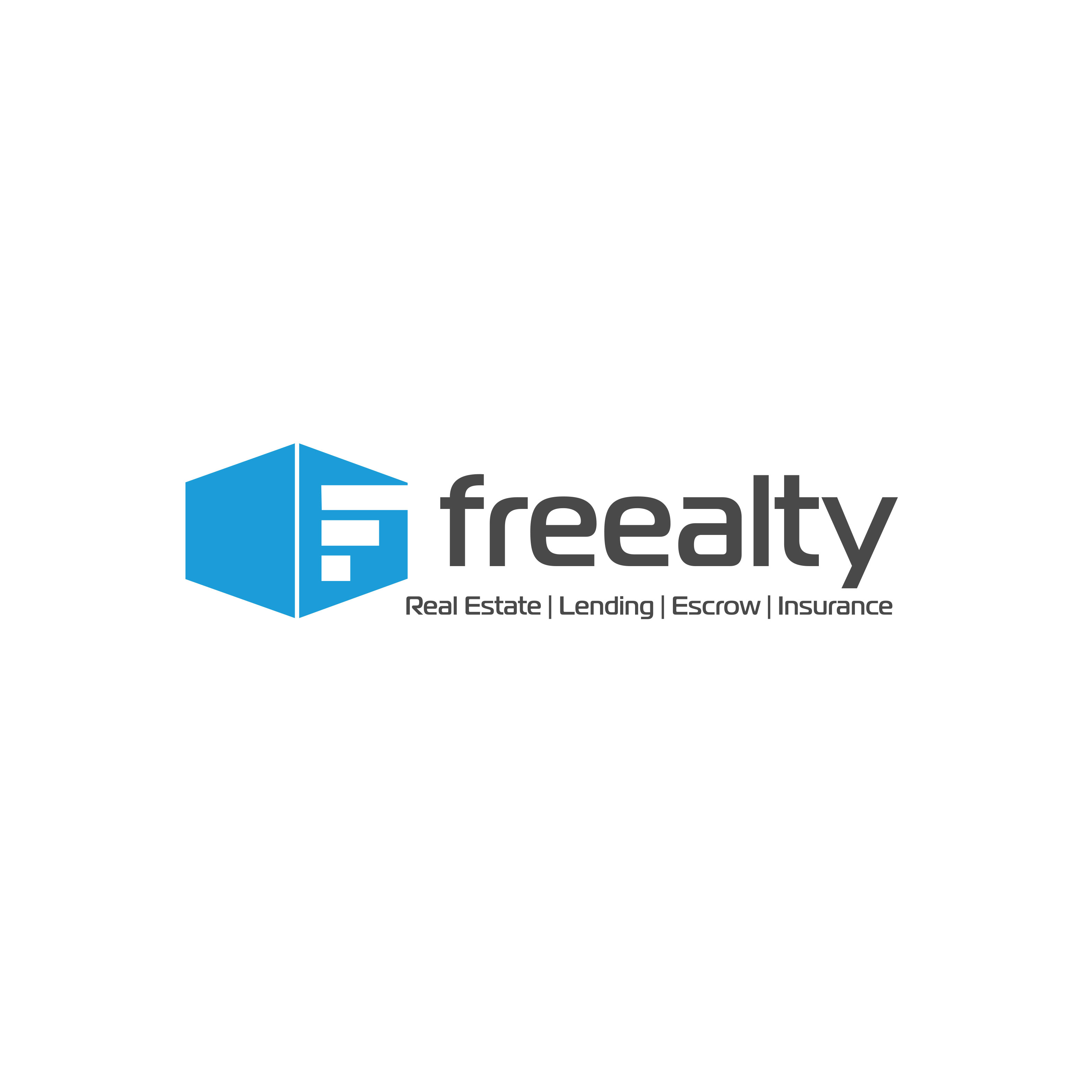 Logo design for Freealty offering real estate, lending, escrow and insurance services.