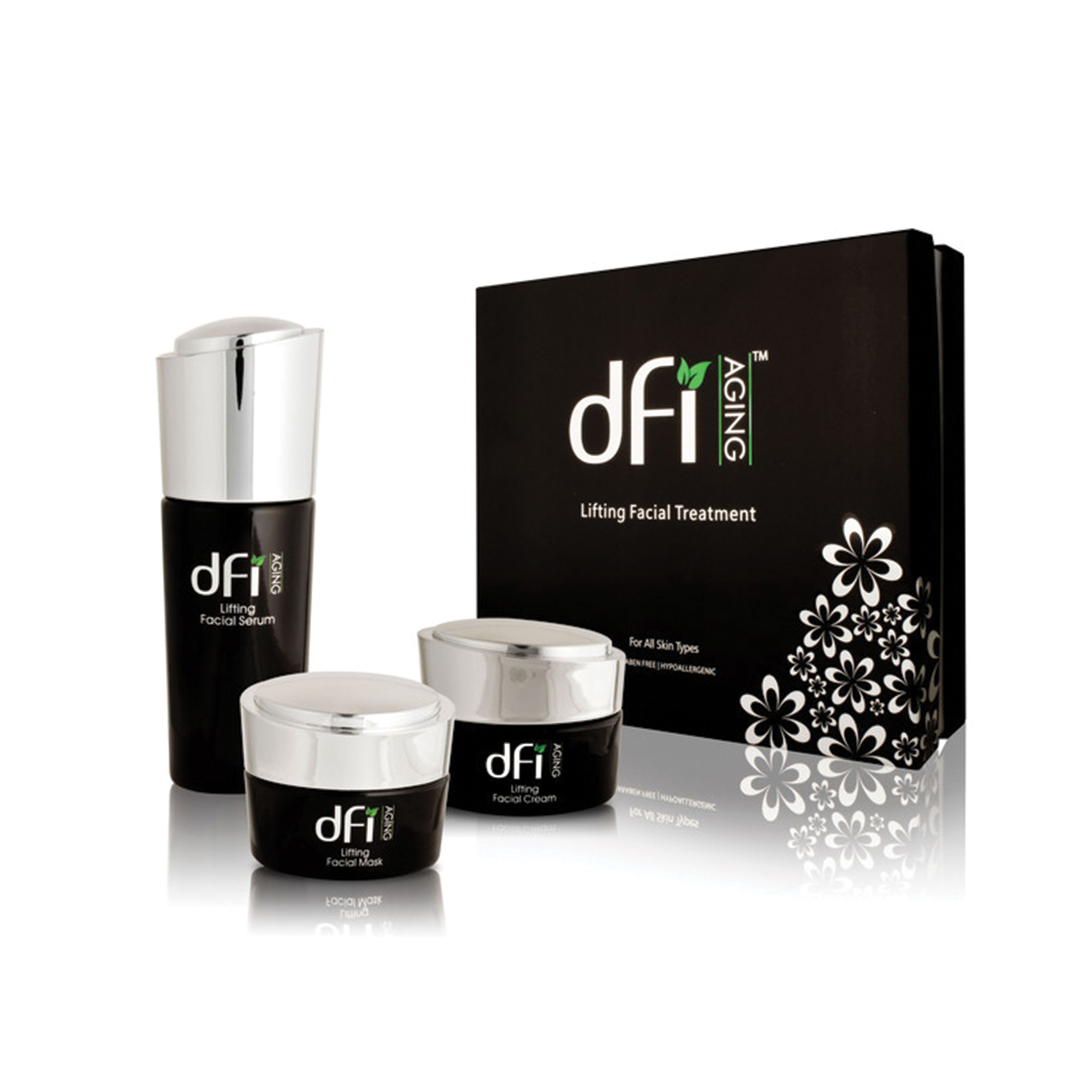 Product Branding and Packaging Design for dfi Aging Skincare's Lifting Facial Treatment
