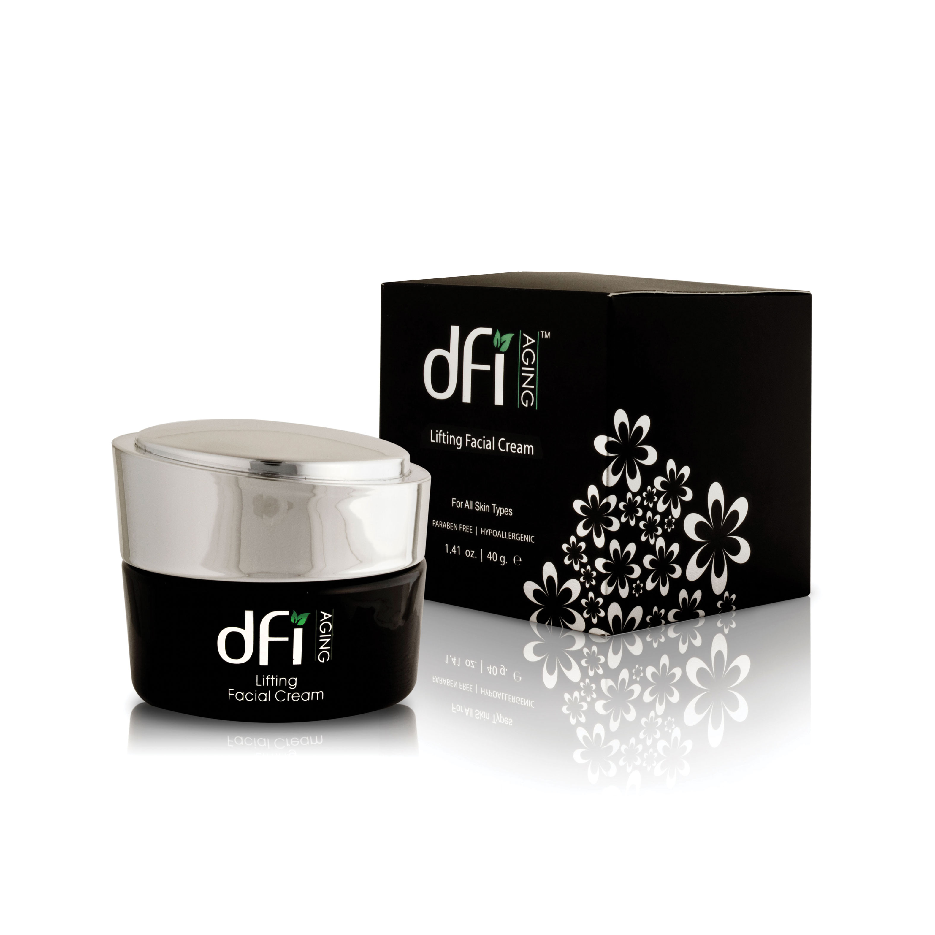 Product Branding and Packaging Design for dfi Aging Skincare's Lifting Facial Cream