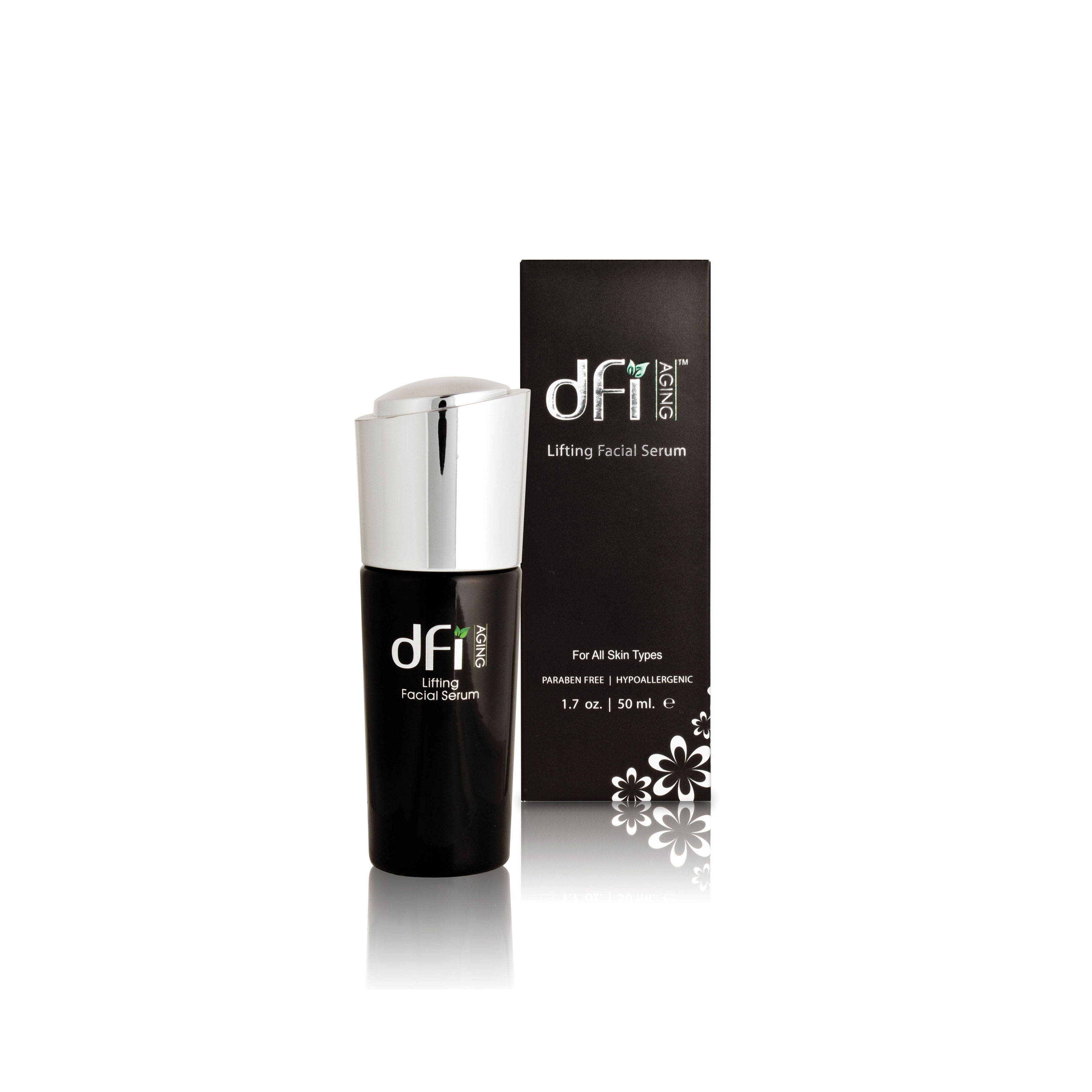 Product Branding and Packaging Design for dfi Aging Skincare's Lifting Facial Serum