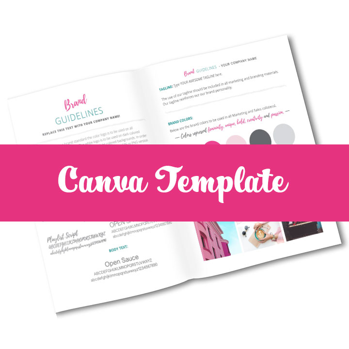 Brand Guidelines Canva Template for purchase at hollyreville.com